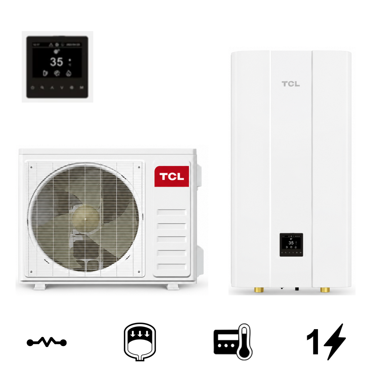 TCL Tri Thermal KIT-08 split levegő-víz hőszivattyú, 8 kW (KIT-HBPA-08-230) 