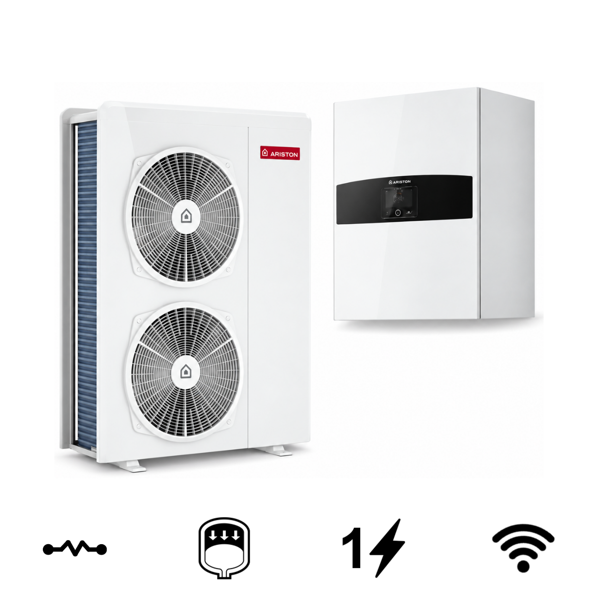 Ariston Nimbus Plus 150 M NET R32 monoblokk levegő-víz hőszivattyú, 15 kW (3301852)