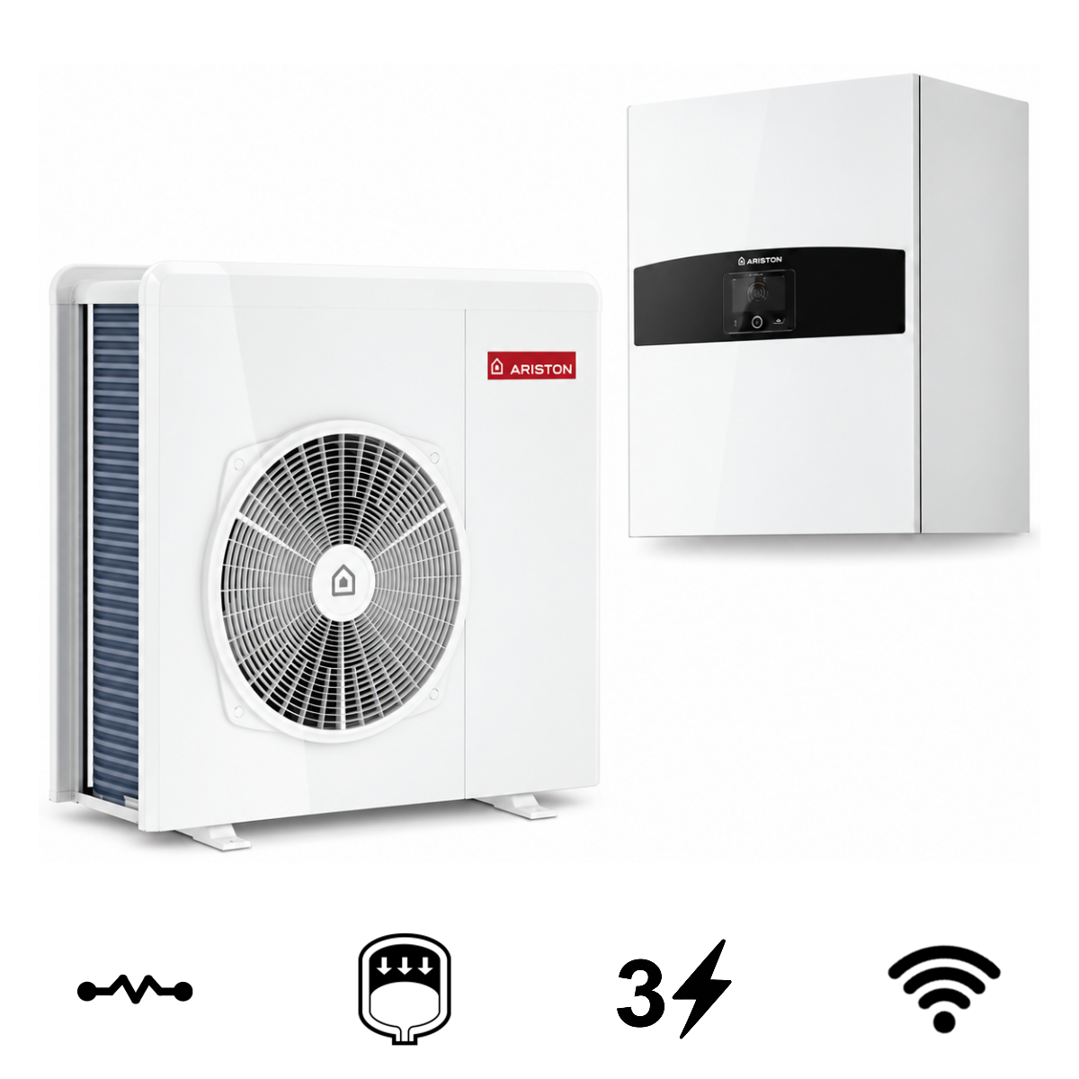 Ariston Nimbus Plus 80 S-T NET R32 split levegő-víz hőszivattyú, 8 kW (3301889)