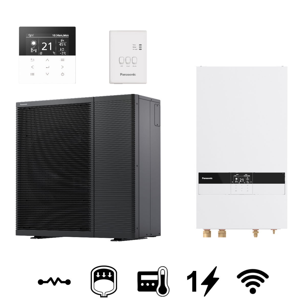 Panasonic Aquarea High Performance "L" monoblokk levegő-víz hőszivattyú, 5 kW (KIT-WC05L3E5)