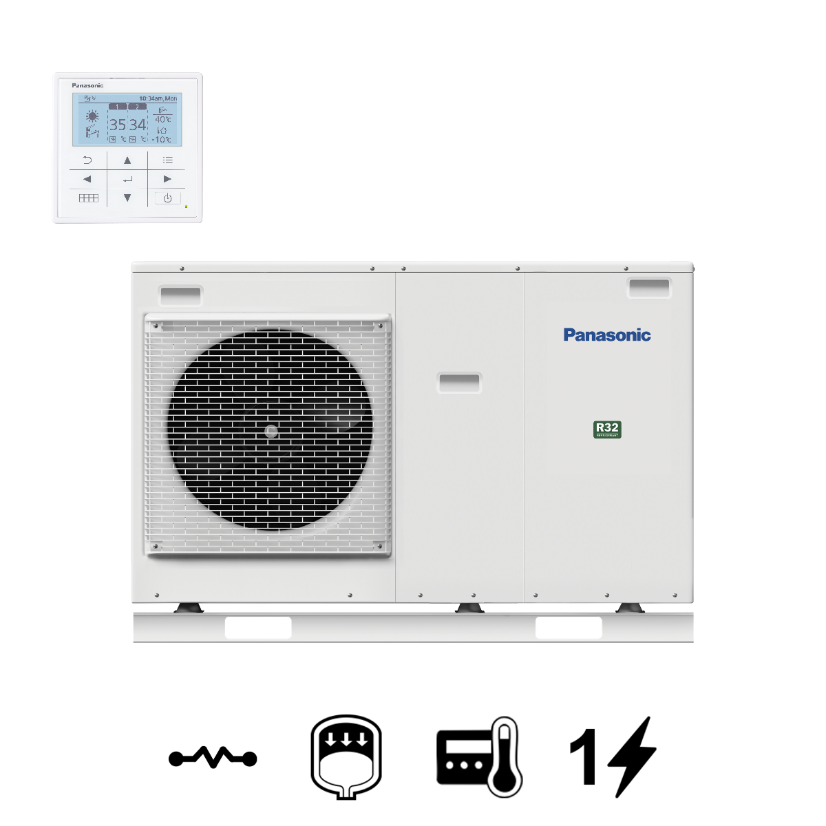 Panasonic Aquarea High Performance "J" monoblokk levegő-víz hőszivattyú, 5 kW (WH-MDC05J3E5)