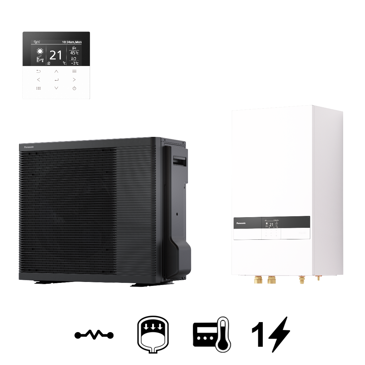 Panasonic Aquarea High Performance "K" split levegő-víz hőszivattyú, 7 kW (KIT-WC07K3E5)