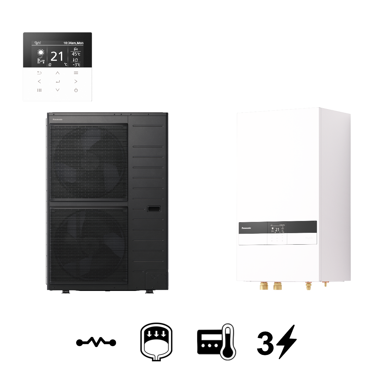 Panasonic Aquarea High Performance "K" split levegő-víz hőszivattyú, 9 kW (KIT-WC09K3E8)