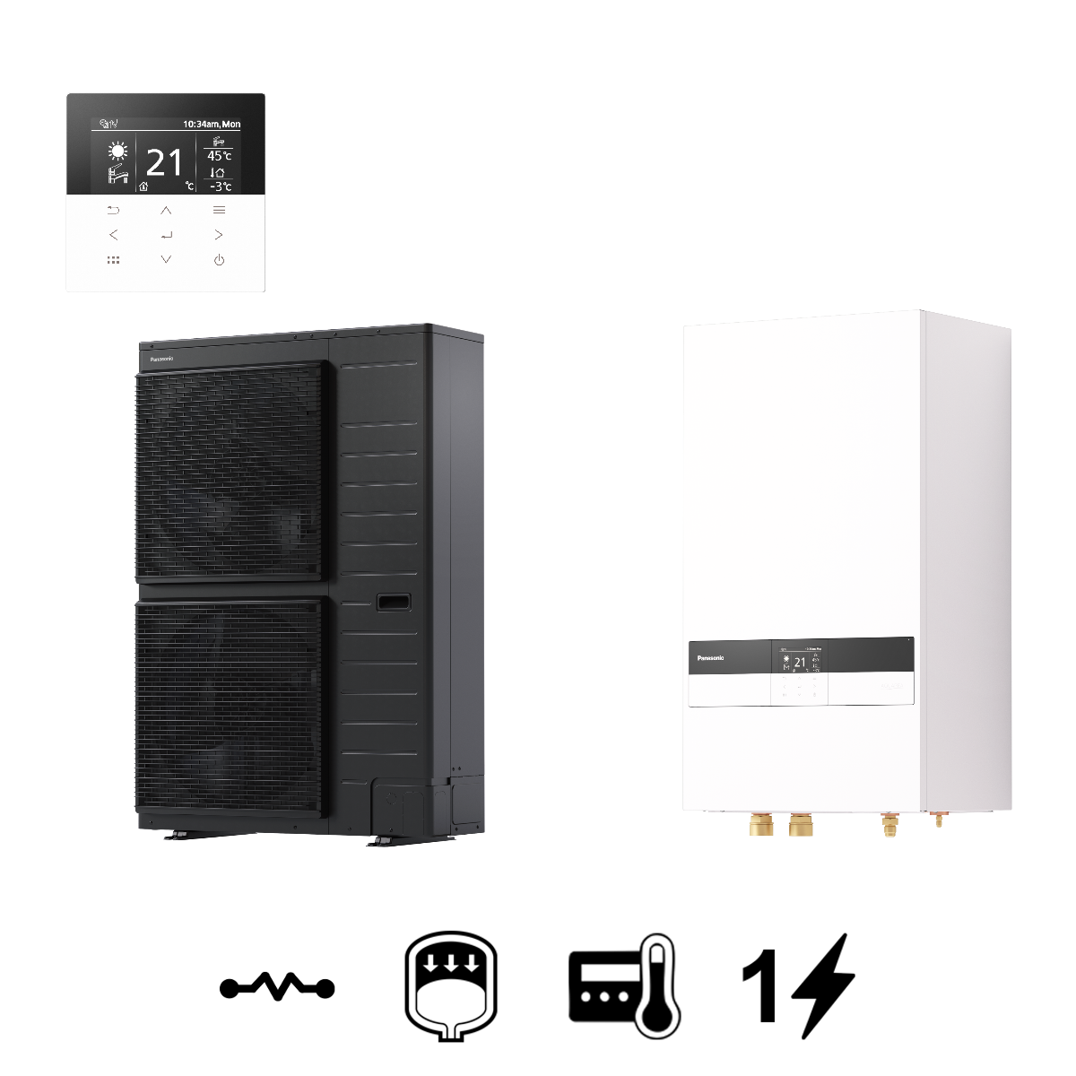Panasonic Aquarea T-CAP "K" split levegő-víz hőszivattyú, 12 kW (KIT-WXC12K6E5)