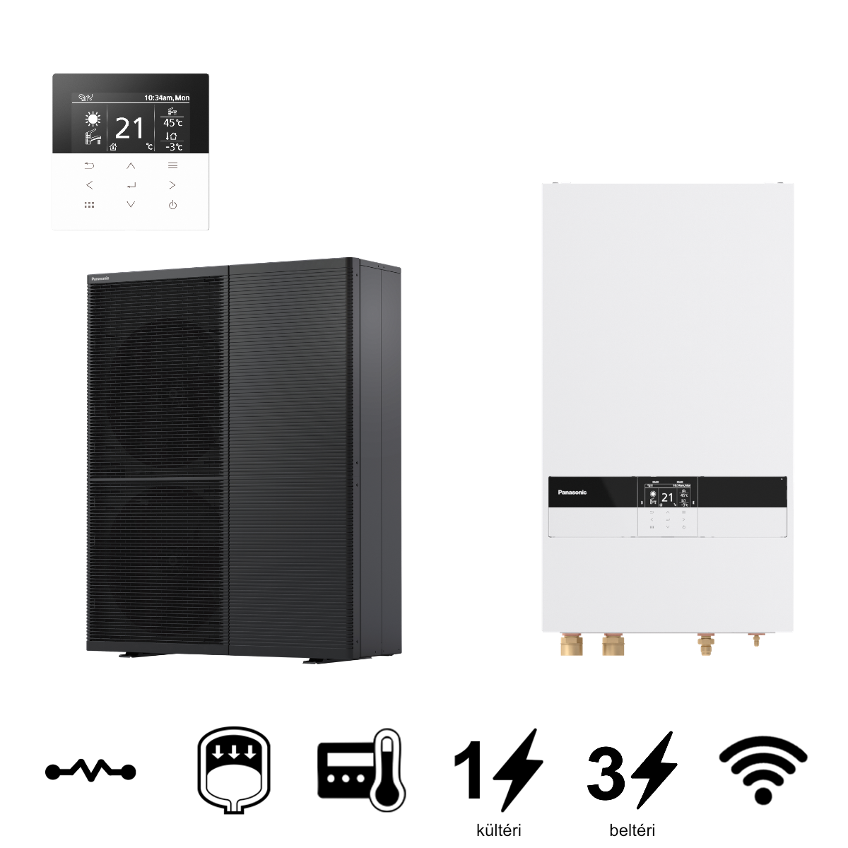 Panasonic Aquarea T-CAP "M" monoblokk levegő-víz hőszivattyú, 12 kW (WH-SDC0316M9E8+WH-WXG12ME5)