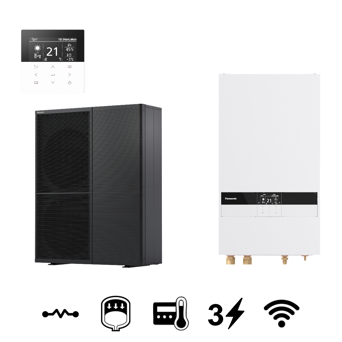 Panasonic Aquarea T-CAP "M" monoblokk levegő-víz hőszivattyú, 9 kW (WH-SDC0316M9E8+WH-WXG09ME8)