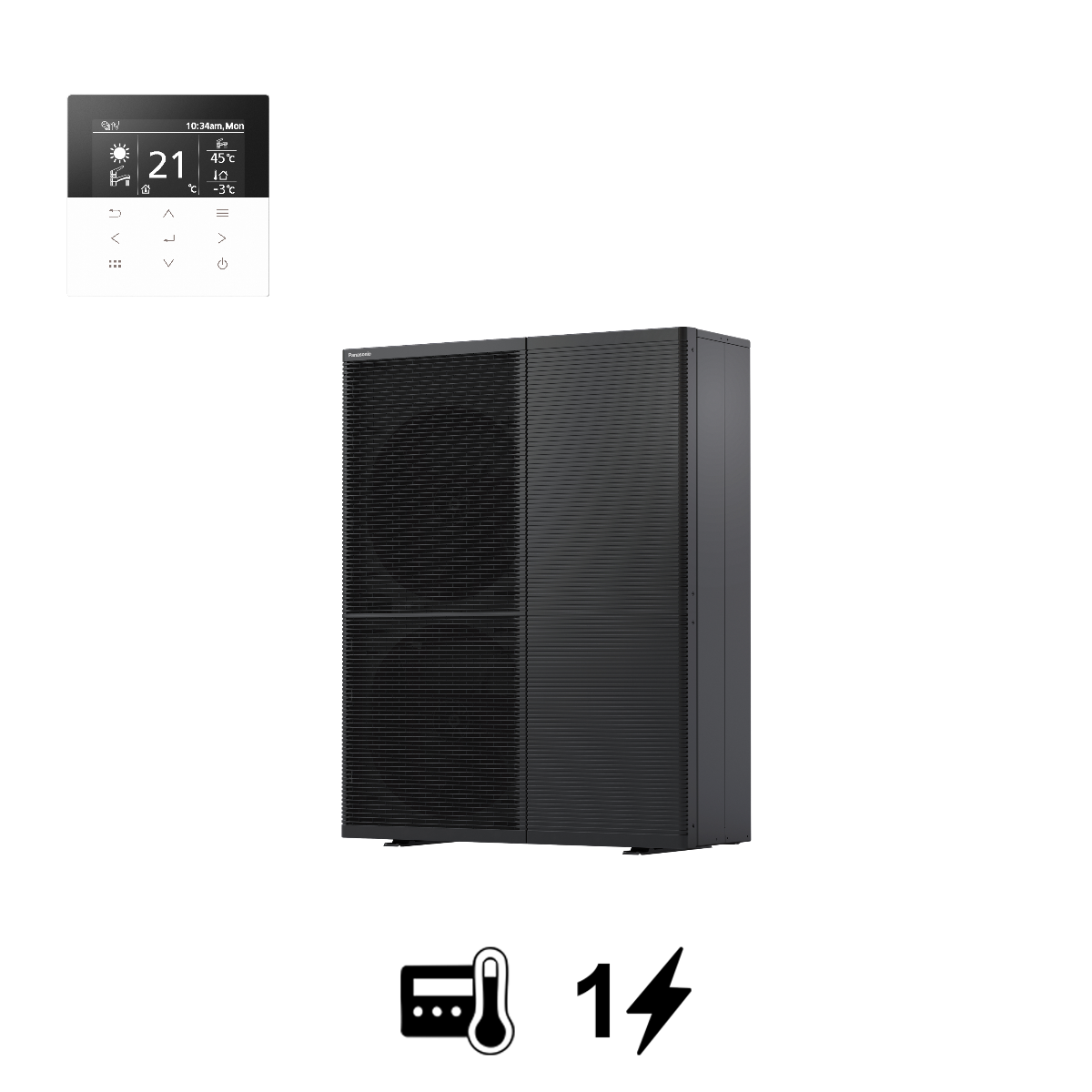 Panasonic Aquarea T-CAP "M" monoblokk levegő-víz hőszivattyú, 12 kW (CZ-RTW2+WH-WXG12ME5)