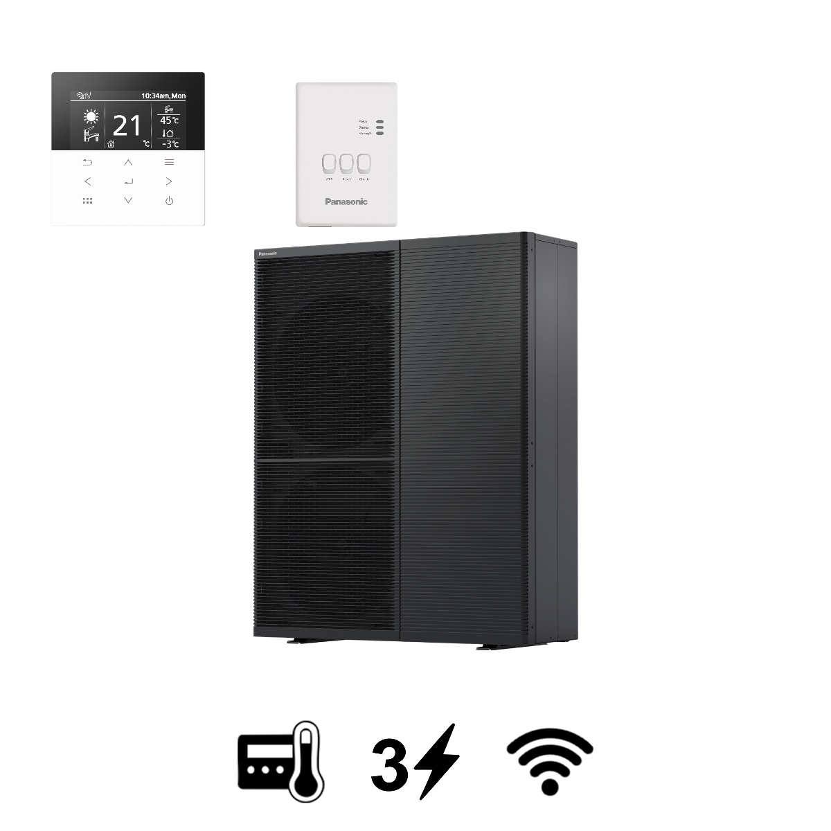 Panasonic Aquarea T-CAP "M" monoblokk levegő-víz hőszivattyú, 16 kW (CZ-RTW2+WH-WXG16ME8)