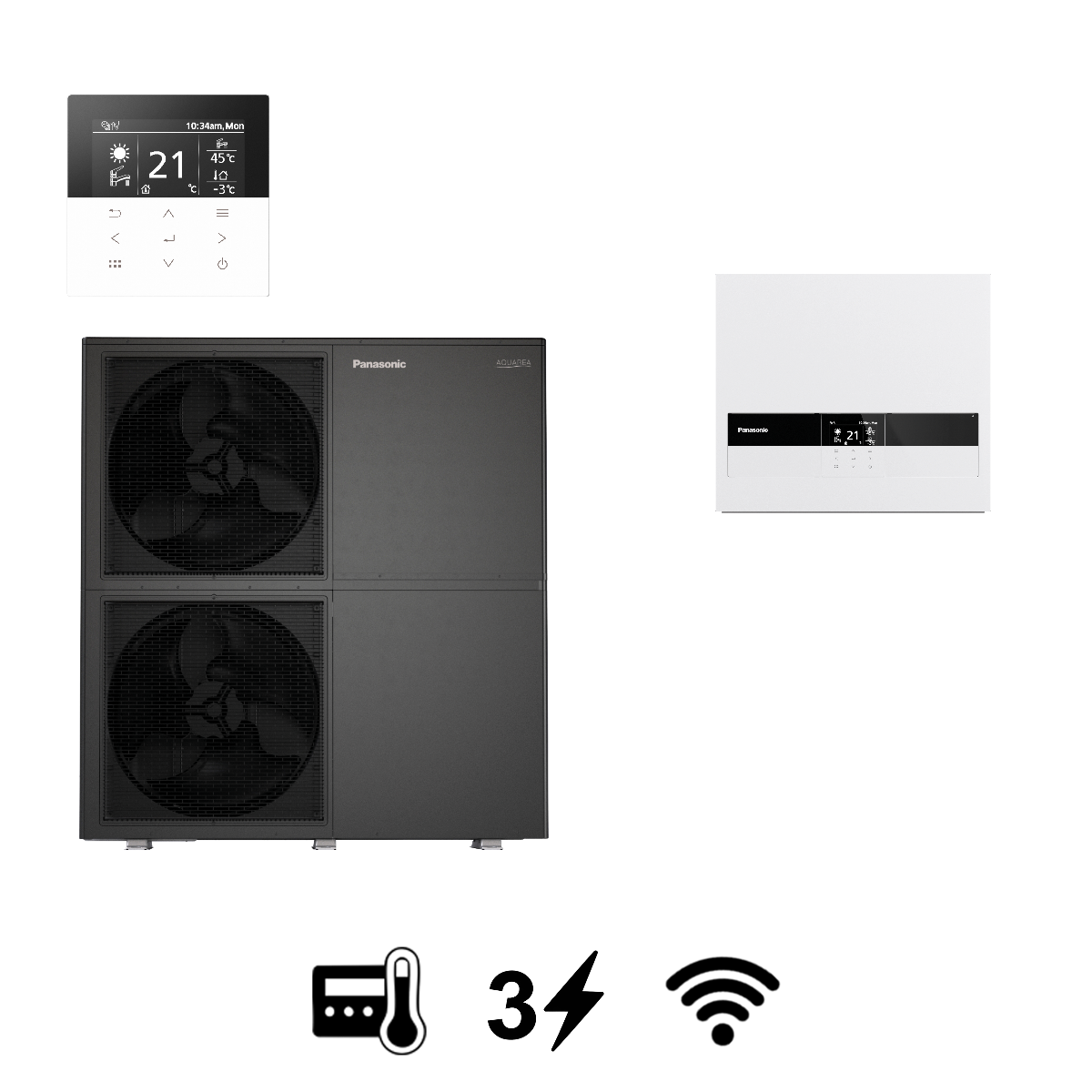 Panasonic Aquarea T-CAP BIG "M" monoblokk levegő-víz hőszivattyú, 30 kW (WH-CME8L+WH-WXG30ME8)