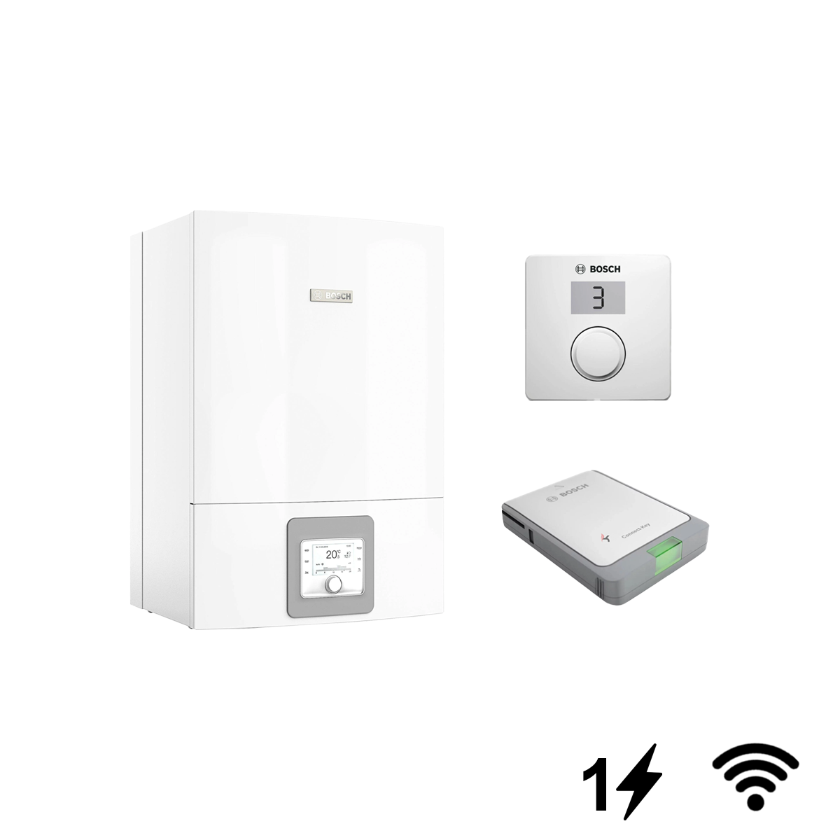 Bosch Compress 6000 AWB 13-17 bivalens monoblokk levegő-víz hőszivattyú beltéri egység (7738601306)