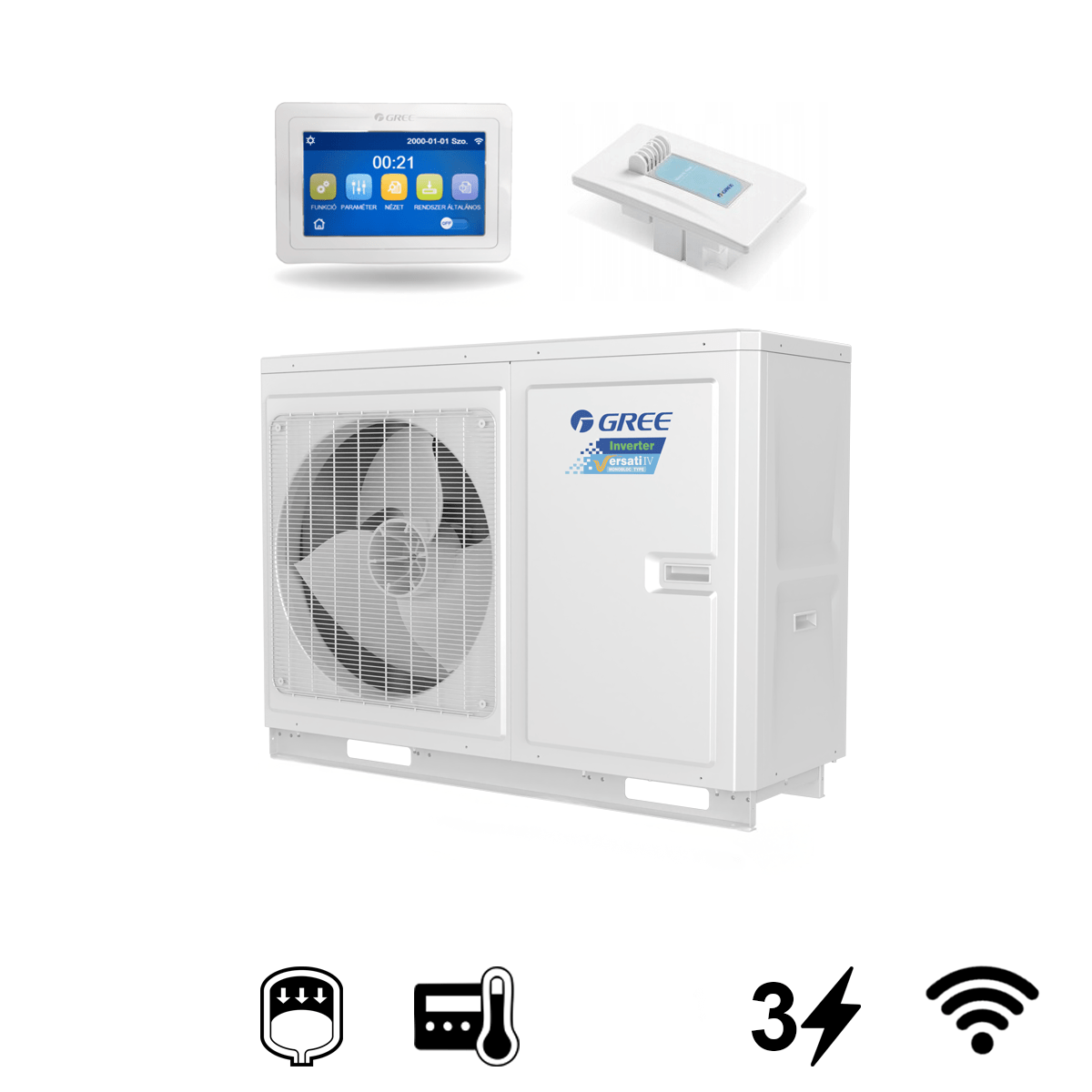 Gree Versati IV monoblokk levegő-víz hőszivattyú, 14,2 kW (GRS-CQ14Pd/NhG4-M)