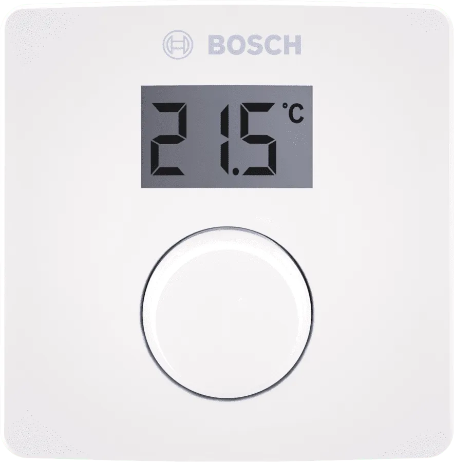 Bosch CR 10H kézi vezérlésű szobatermosztát LCD kijelzővel, beépített páratartalom érzékelővel, fűtés szabályozásra (7738111019)