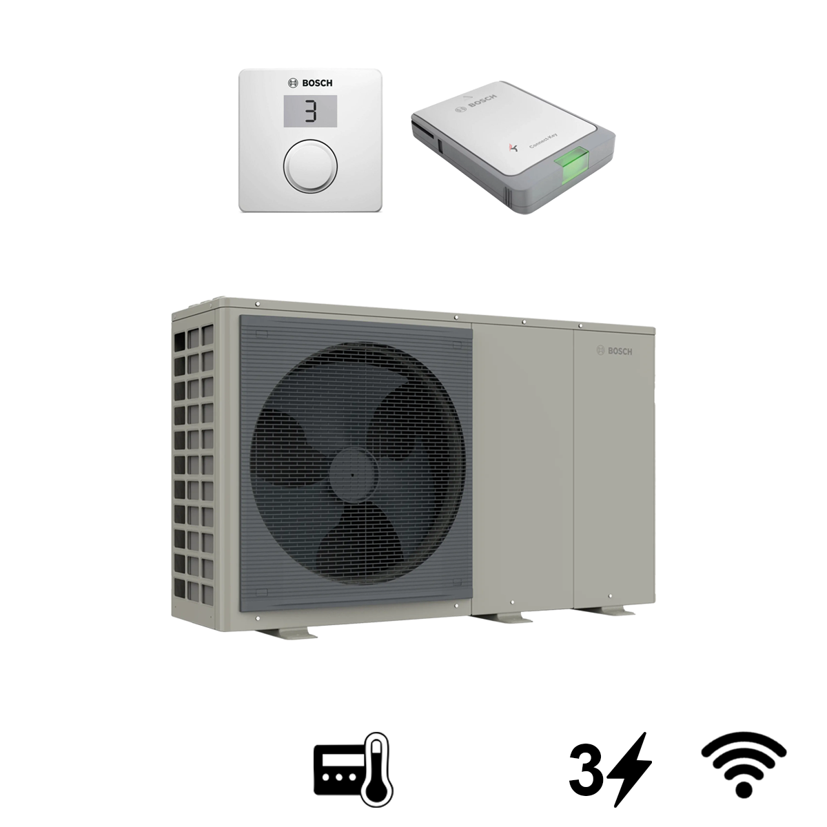 Bosch Compress 2000 AWF 16 R-T monoblokk levegő-víz hőszivattyú, 15 kW (7738602675)