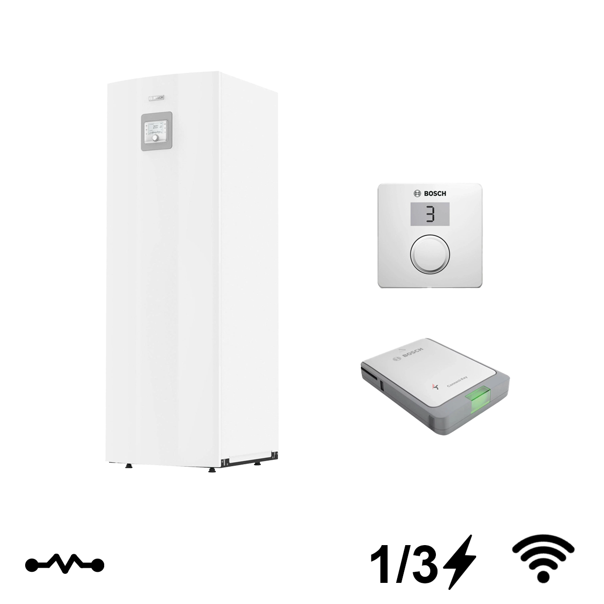 Bosch Compress 3400i AWS 10 M monovalens split levegő-víz hőszivattyú, HMV tárolós beltéri egység (7738602240)